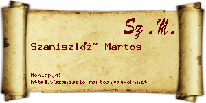 Szaniszló Martos névjegykártya